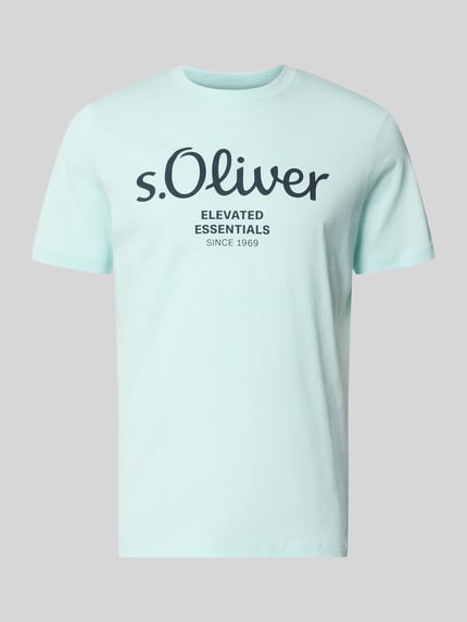 s.Oliver RED LABEL Regular Fit T-Shirt aus reiner Baumwolle Tuerkis 2