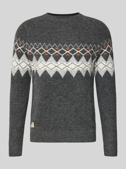 Pepe Jeans Relaxed Fit Strickpullover mit Woll-Anteil Modell 'PRESLEY' Dunkelgrau 2