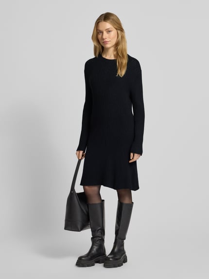 Tom Tailor Denim Figurbetontes Strickkleid aus Viskose-Mix Black 1