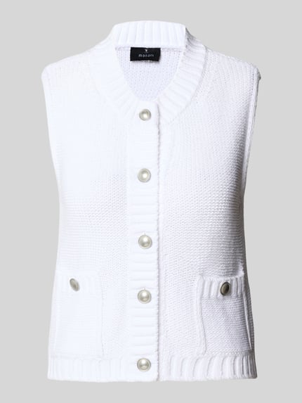 monari Mouwloos vest met zijzakken Offwhite - 2