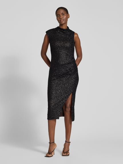 BOSS Abendkleid mit Paillettenstruktur Dunkelbraun 4