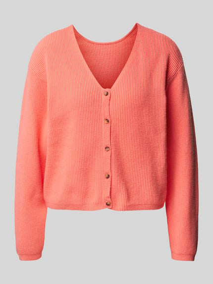 MSCH Copenhagen Cardigan met V-hals, model 'Klaka' Koraal - 2