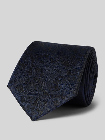 MONTI Seidenkrawatte mit Paisley-Muster Marine 1