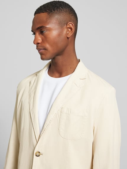 MANGO Regular Fit 2-Knopf-Sakko mit Leinen-Anteil Beige 3