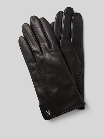 CK Calvin Klein Handschuhe in Leder-Optik mit Woll-Anteil Black 1