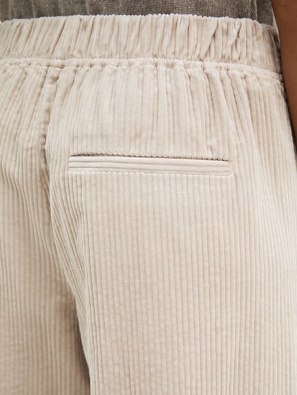 Marc O'Polo Wide Leg Cordhose aus reiner Baumwolle Stein 3