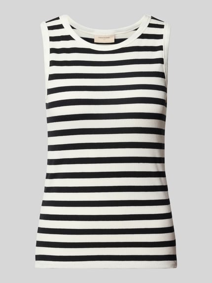FREE/QUENT Tanktop in riblook, model 'Effy' BLACK - 2