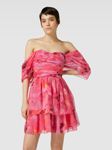 Lace & Beads Cocktailkleid mit floralem Print Pink 4