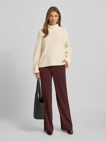 BOSS Regular Fit Rollkragenpullover aus reinem Kaschmir Modell 'FALONSO' Offwhite 1