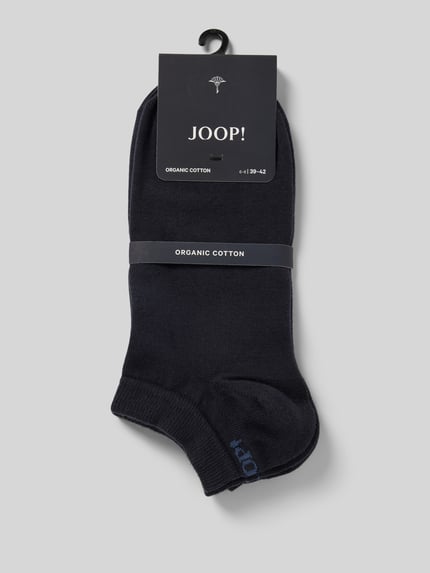 JOOP! COLLECTION Sneakersokken met labelprint Marineblauw - 3