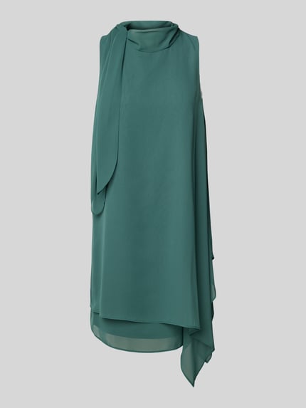 Vera Mont Mini Cocktailkleid mit Stehkragen und Schluppe Smaragd 2