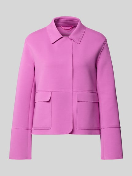 Produktfoto, Blazer mit Kentkragen und aufgesetzten Pattentaschen von WHITE LABEL in Rosa, gerader Schnitt, sichtbare Struktur, Baumwoll-Mix mit Stretch-Anteil