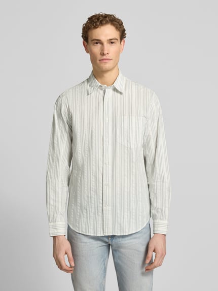 Selected Regular Fit Freizeithemd aus reiner Baumwolle Modell 'FREDDIE' Offwhite 4