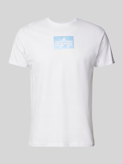 Alpha Industries T-shirt z nadrukiem z logo Biały 2