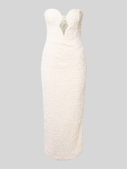 Bardot Brautkleid mit Allover-Pailletten-Besatz Modell 'BRAYA' Offwhite 2