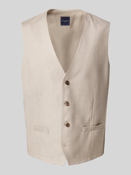 Christian Berg Men Weste mit Leistentaschen Beige 2
