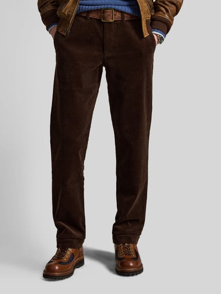 Polo Ralph Lauren Straight Fit Cordhose aus Baumwoll-Mix Dunkelbraun Melange 4