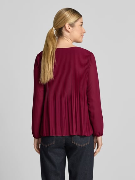 ZABAIONE Langarmbluse aus Viskose-Mix Modell 'Eva' Bordeaux 5