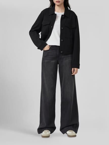 s.Oliver RED LABEL Regular fit overhemdjack met met viscose Zwart - 1