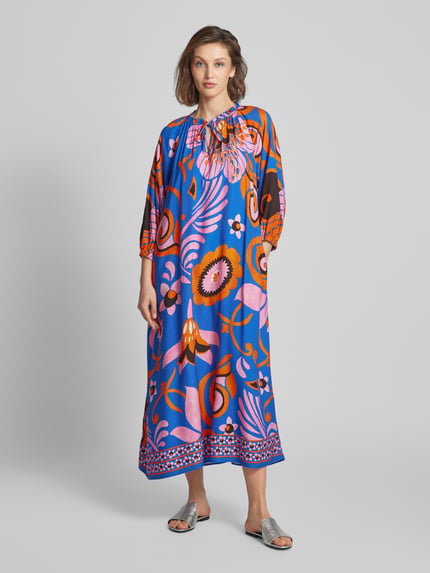 Smith and Soul Kleid aus Viskose mit Allover-Muster Blau 4