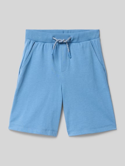 Produktfoto, Regular Fit Sweatshorts aus Baumwoll-Mix von s.Oliver RED LABEL in Optik: Unifarben, elastischer Bundabschluss, Tunnelzug, seitliche Eingrifftaschen, Materialverarbeitung: Sweat