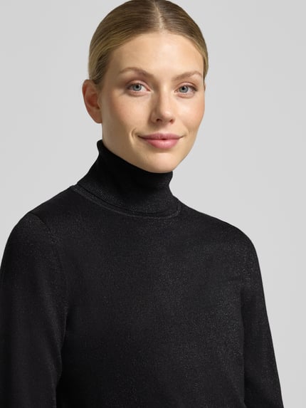 Christian Berg Woman Rollkragenpullover aus Viskose-Mix Black 3