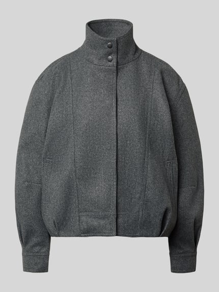 ONLY Bomberjacke mit hohem Stehkragen Anthrazit Melange 1