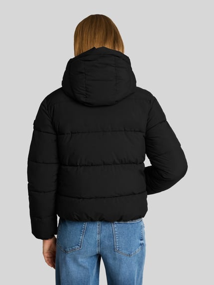 Tom Tailor Denim kurtka w stylu puffer z kapturem o kroju regular fit Czarny 5