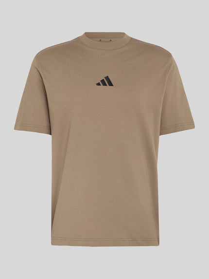 adidas Sportswear Regular Fit T-Shirt aus reiner Baumwolle Beige 2