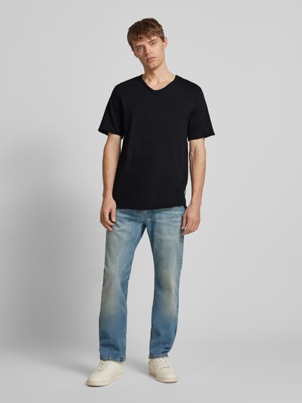 ONLY & SONS T-Shirt mit V-Ausschnitt Modell 'BENNE' Black 1