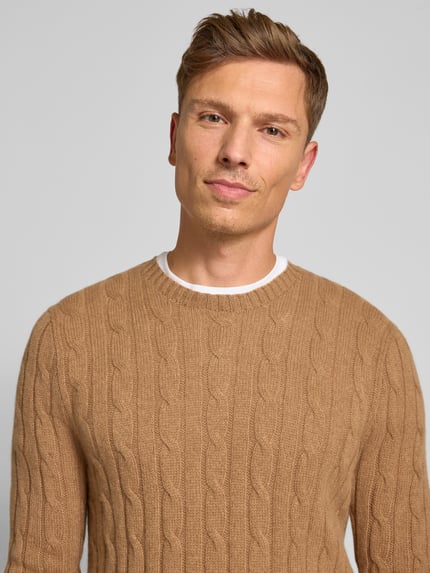 Polo Ralph Lauren Strickpullover aus Kaschmir mit Rundhalsausschnitt Mittelbraun 3