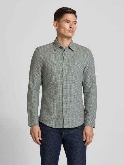 Marc O'Polo Regular Fit Freizeithemd aus hochwertiger Baumwolle Eisblau 4