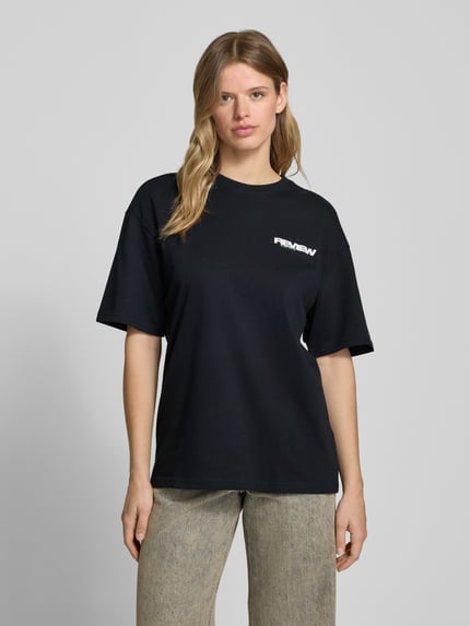REVIEW T-shirt z nadrukiem z logo Czarny 4