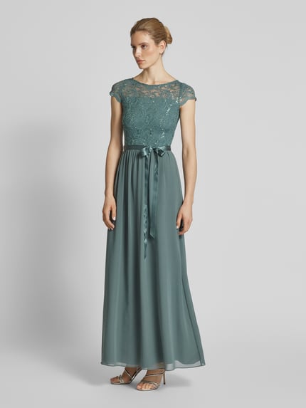 SWING Abendkleid mit Paillettenbesatz Schilf 1