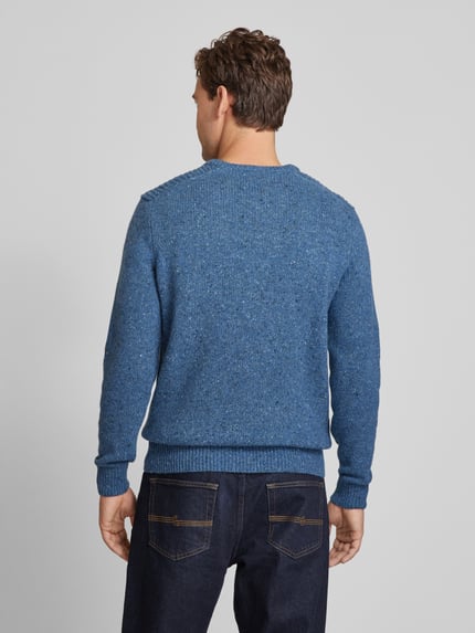 Fynch-Hatton Strickpullover aus Woll-Mix mit Rundhalsausschnitt Hellblau 5