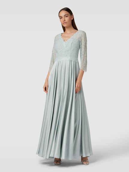 Mascara Abendkleid mit Spitzenbesatz Gruen 4