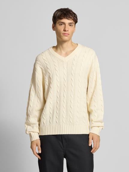 Redefined Rebel Strickpullover mit gerippten Abschlüssen Modell 'PELLE' Offwhite 4