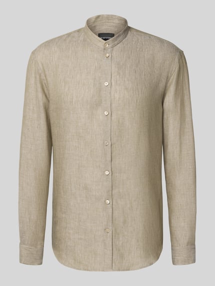 Emporio Armani Regular Fit Freizeithemd im langärmeligen Design Khaki 2