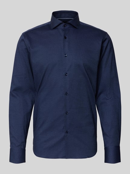BOSS Regular fit zakelijk overhemd van puur katoen Model 'JOE' Marineblauw - 2