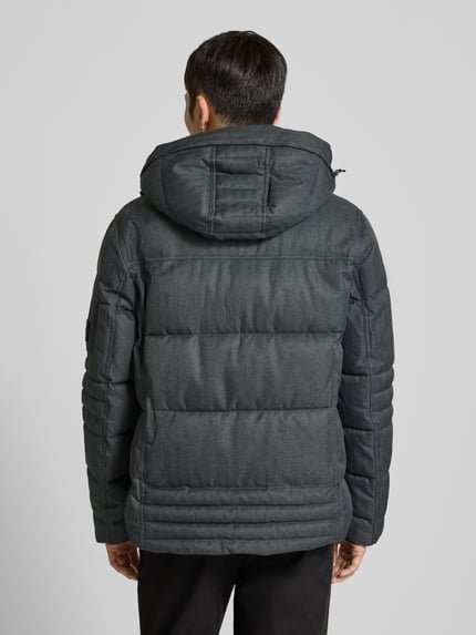 Tom Tailor Regular Fit Steppjacke mit abnehmbarer Kapuze Anthrazit 5