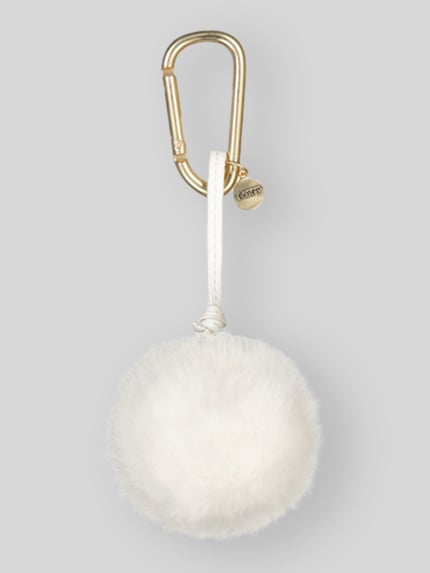 Barts Schlüsselanhänger aus Kunstfell Modell 'Bag Charm Pom' Ecru 1