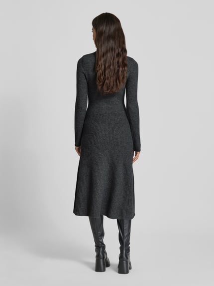 Tommy Hilfiger Vrijetijdsjurk van zuivere scheerwol Lichtgrijs - 5