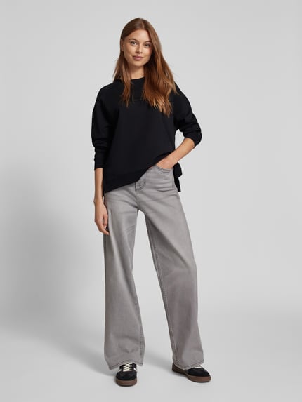 Marc O'Polo DENIM Sweatshirt met labelprint Zwart - 1