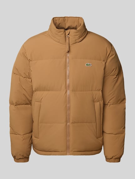 Lacoste Regular Fit Daunenjacke mit Stehkragen und integrierter Kapuze Camel 2