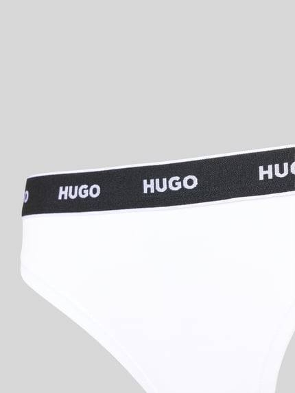 HUGO String van katoenmix in een set van 3 stuks, model 'THONG' Rood - 2