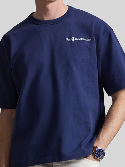 Polo Ralph Lauren relaxed fit T-shirt van puur katoen Marineblauw - 3