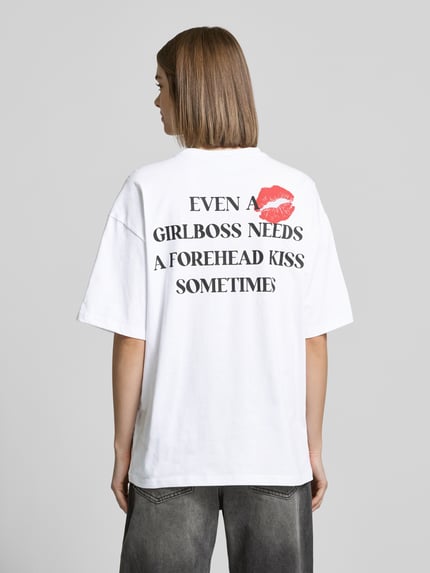 REVIEW T-shirt z nadrukiem z logo Biały 5