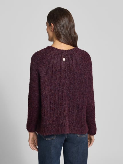 Smith and Soul Gebreide pullover met ronde hals Bordeaux - 5