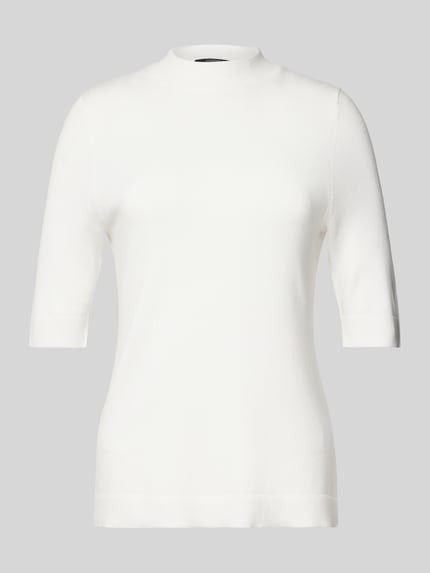 COMMA Strickshirt mit halblangen Ärmeln Weiss 2