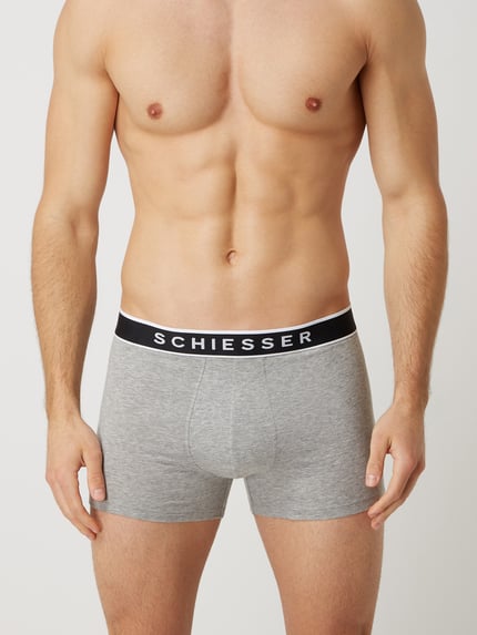 SCHIESSER Boxershort met stretch in set van 3 Middengrijs gemêleerd - 2